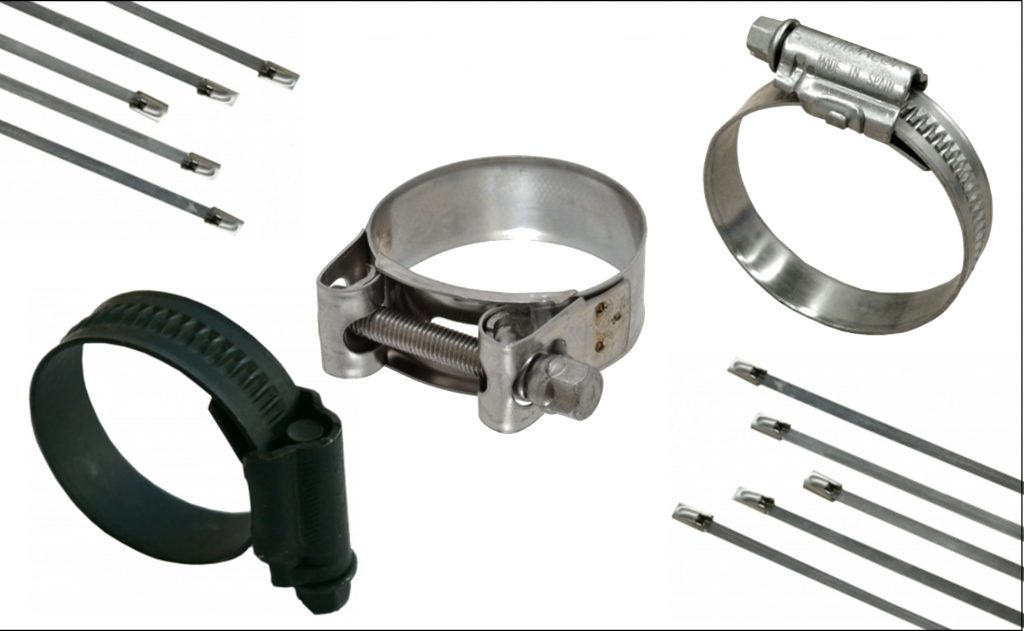 Range of Hose Clamps for silicone hoses