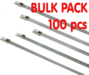 100 Pack of Stainless Steel Cable Ties